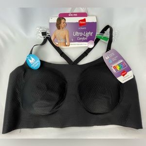 Hanes Ultimate Ultra Light Racerback Black Bra